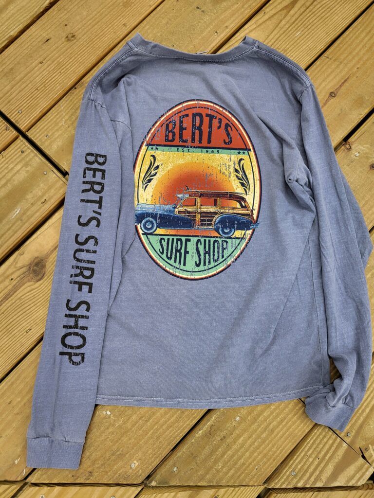 Bert's Surf Shop - Bert's Tee Shirt Long Sleeve Sunset Woody With