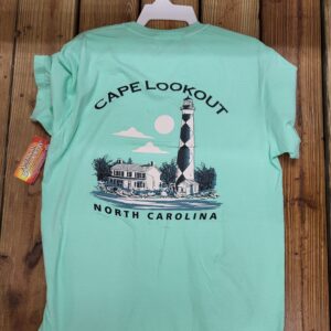 Bert's Tee Shirt Cape Lookout Lighthouse Circle Design