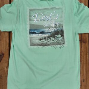 Home 2 Bert's Tee Shirt Postcard Beach Scene